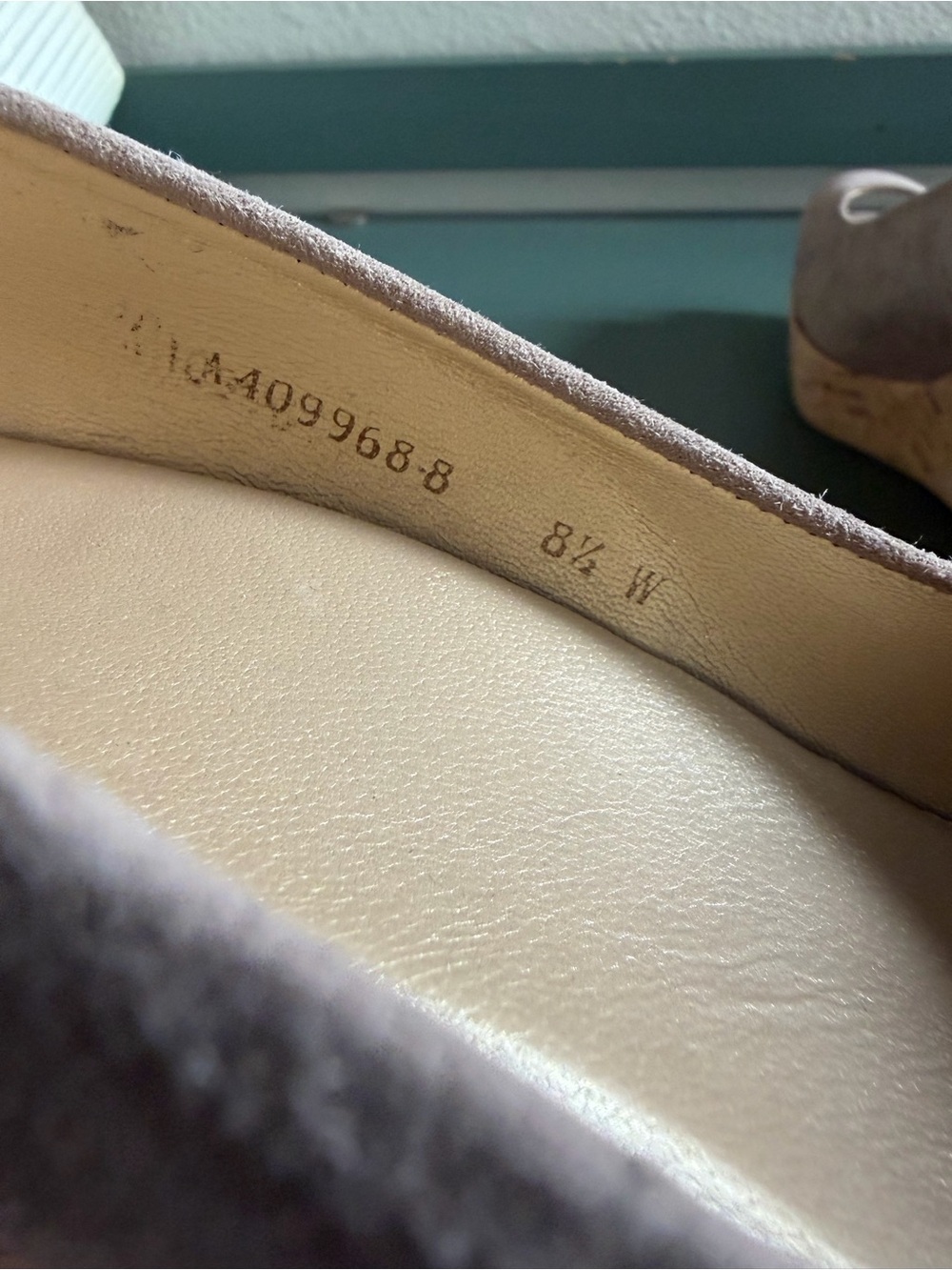 Stuart Weitzman Anna Peep Toe Wedge Tan Neutral 8.5 - Picture 10 of 11